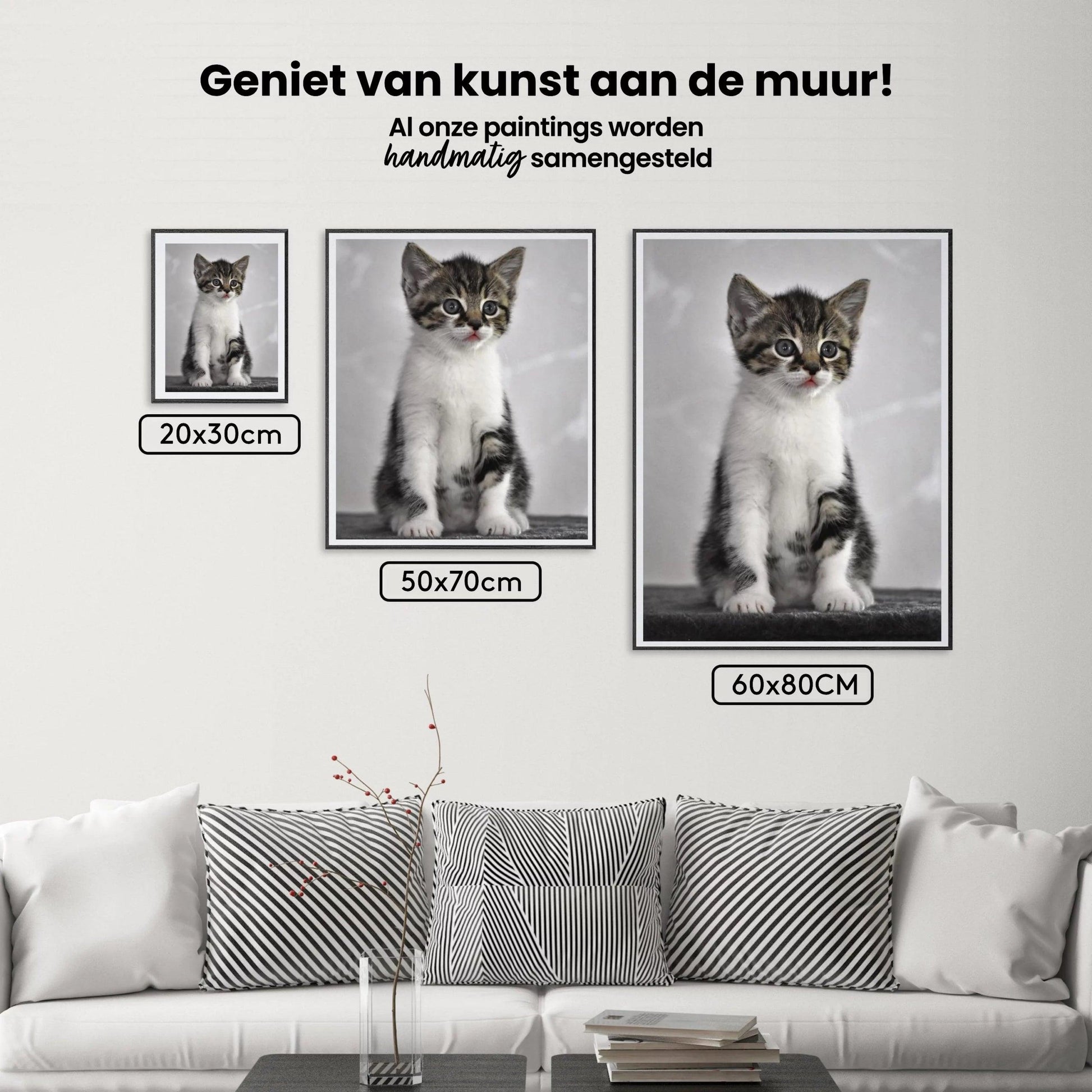 Diamond Painting Kitten met grijze ogen - SEOS Shop ®