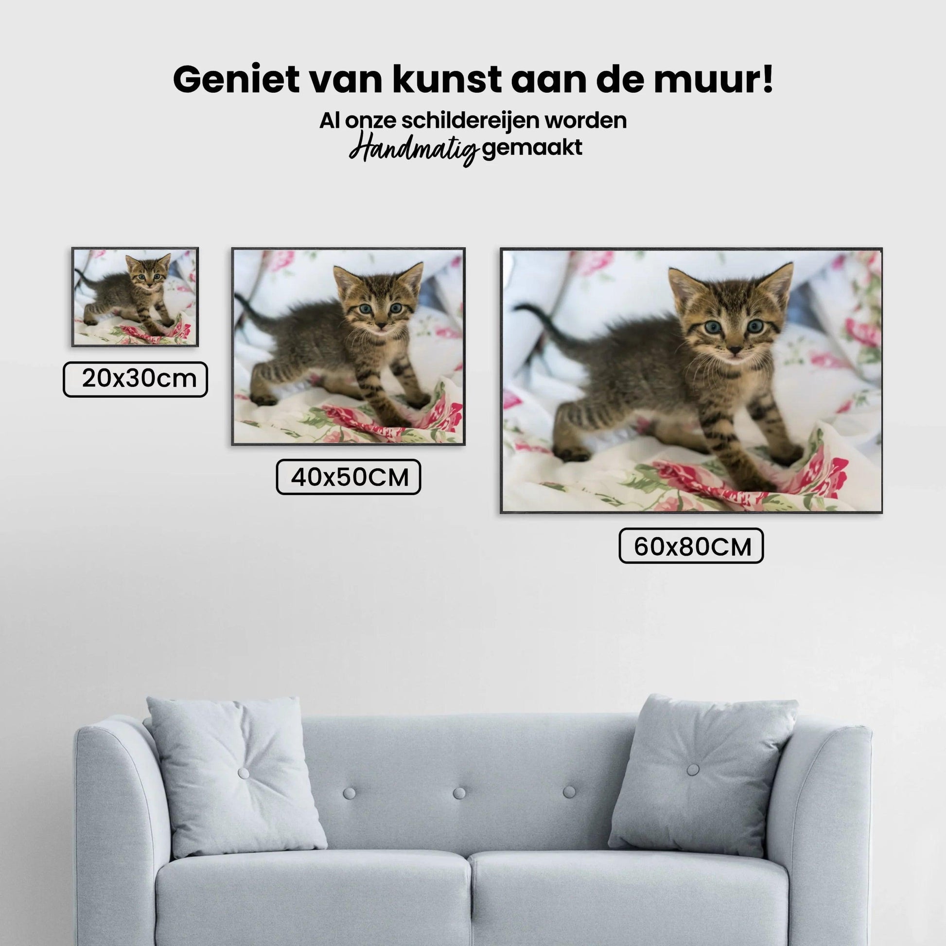 Diamond Painting Kitten op bed - SEOS Shop ®