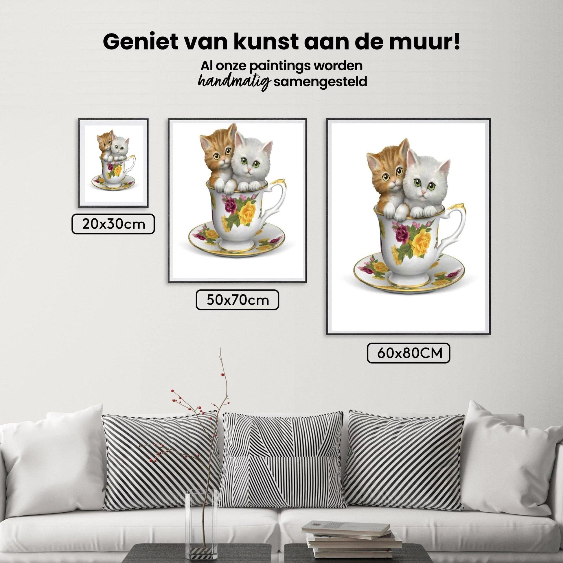 Diamond Painting Kittens in een theekopje - SEOS Shop ®