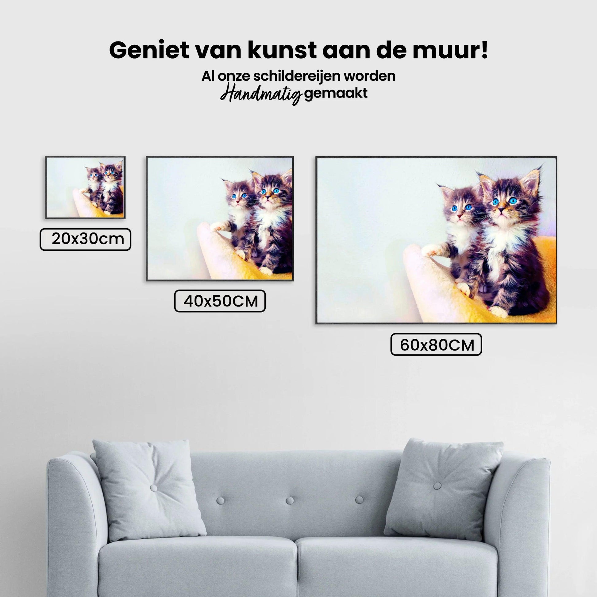 Diamond Painting Kittens met blauwe ogen - SEOS Shop ®