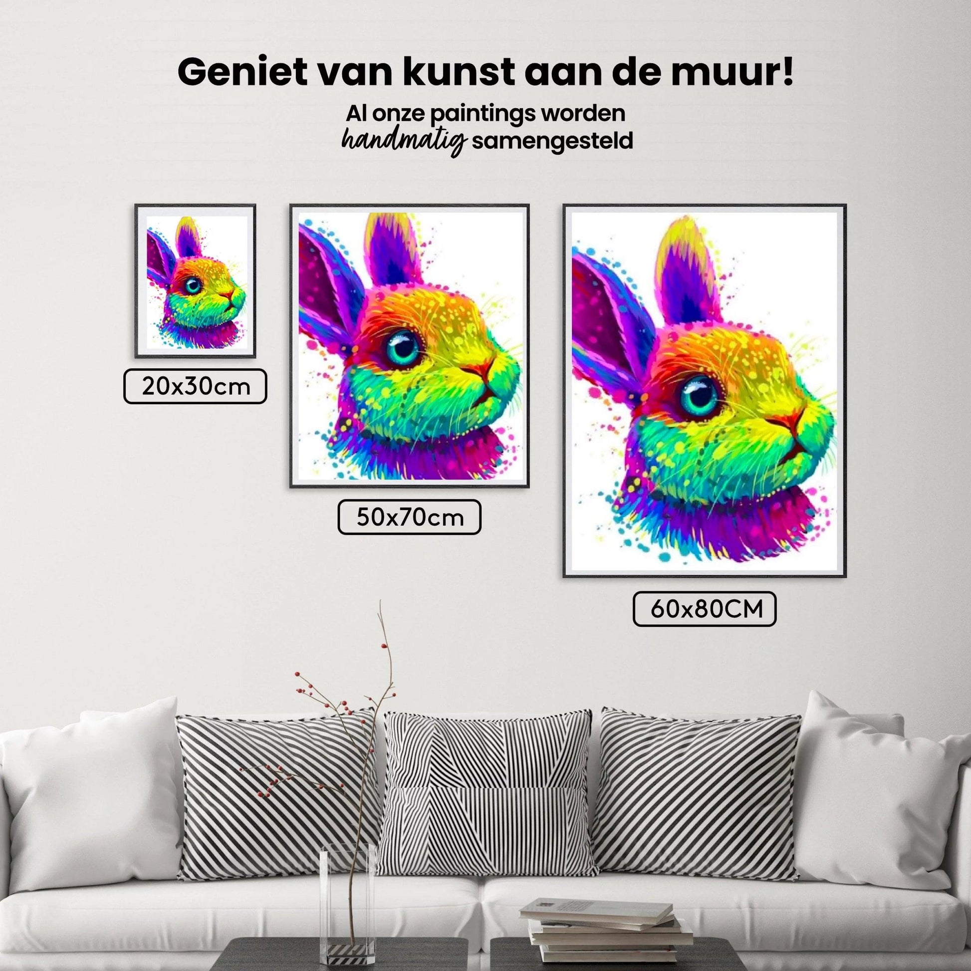 Diamond Painting Kleurrijk konijn - SEOS Shop ®