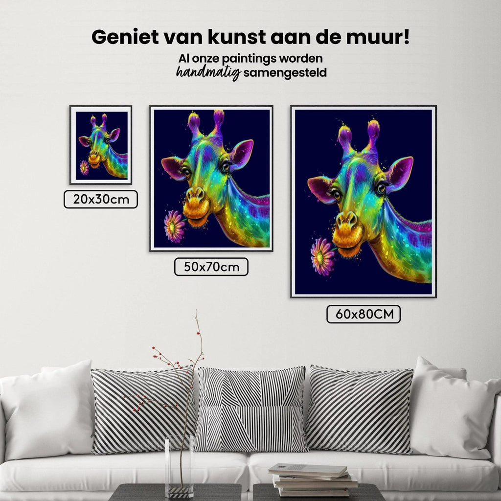 Diamond Painting Kleurrijke Giraffe - SEOS Shop ®