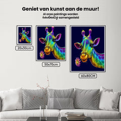 Diamond Painting Kleurrijke Giraffe – productbeeld 7