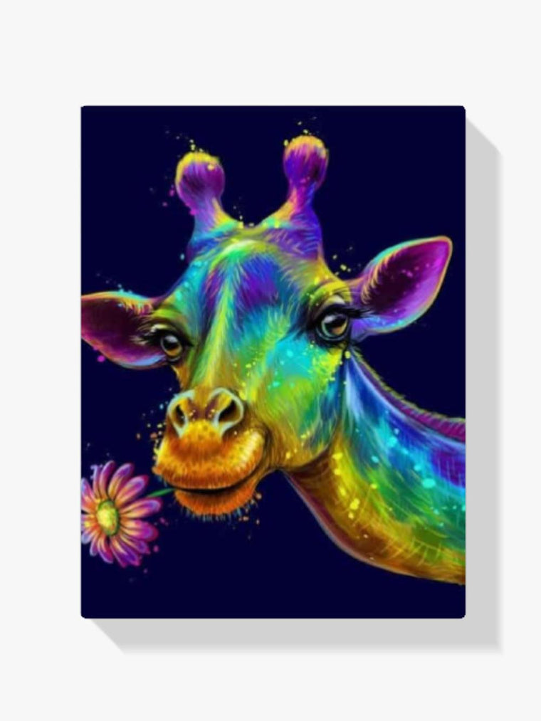 Diamond Painting Kleurrijke Giraffe – volledig ontwerp
