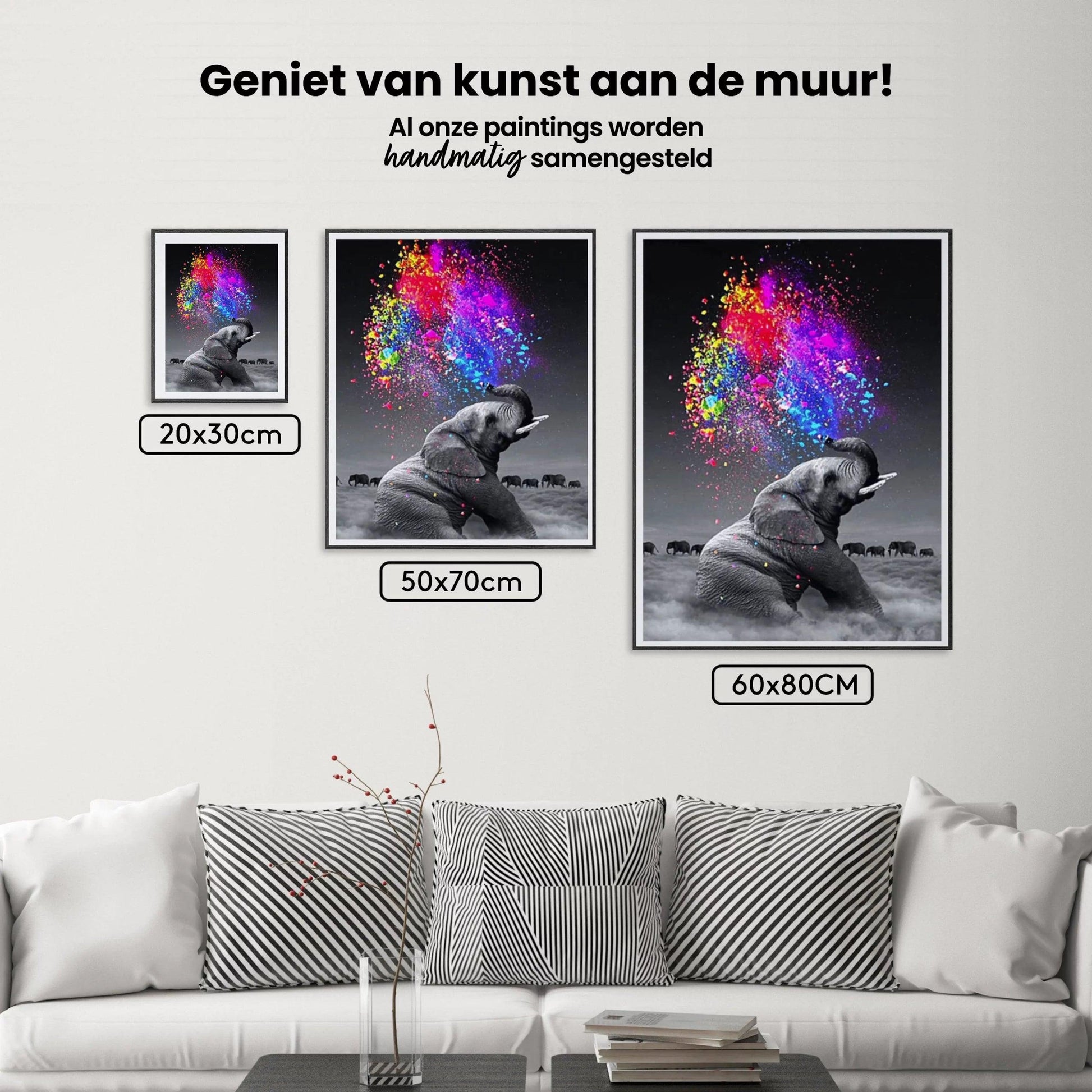 Diamond Painting Kleurrijke Olifant - SEOS Shop ®