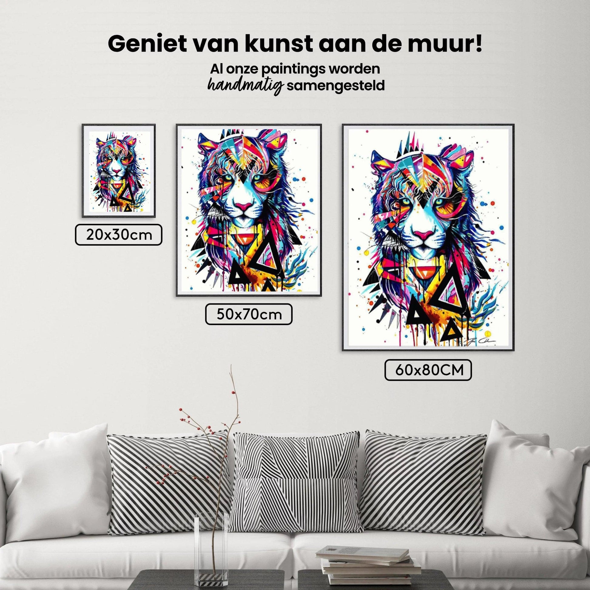 Diamond Painting Kleurrijke Tijger - SEOS Shop ®