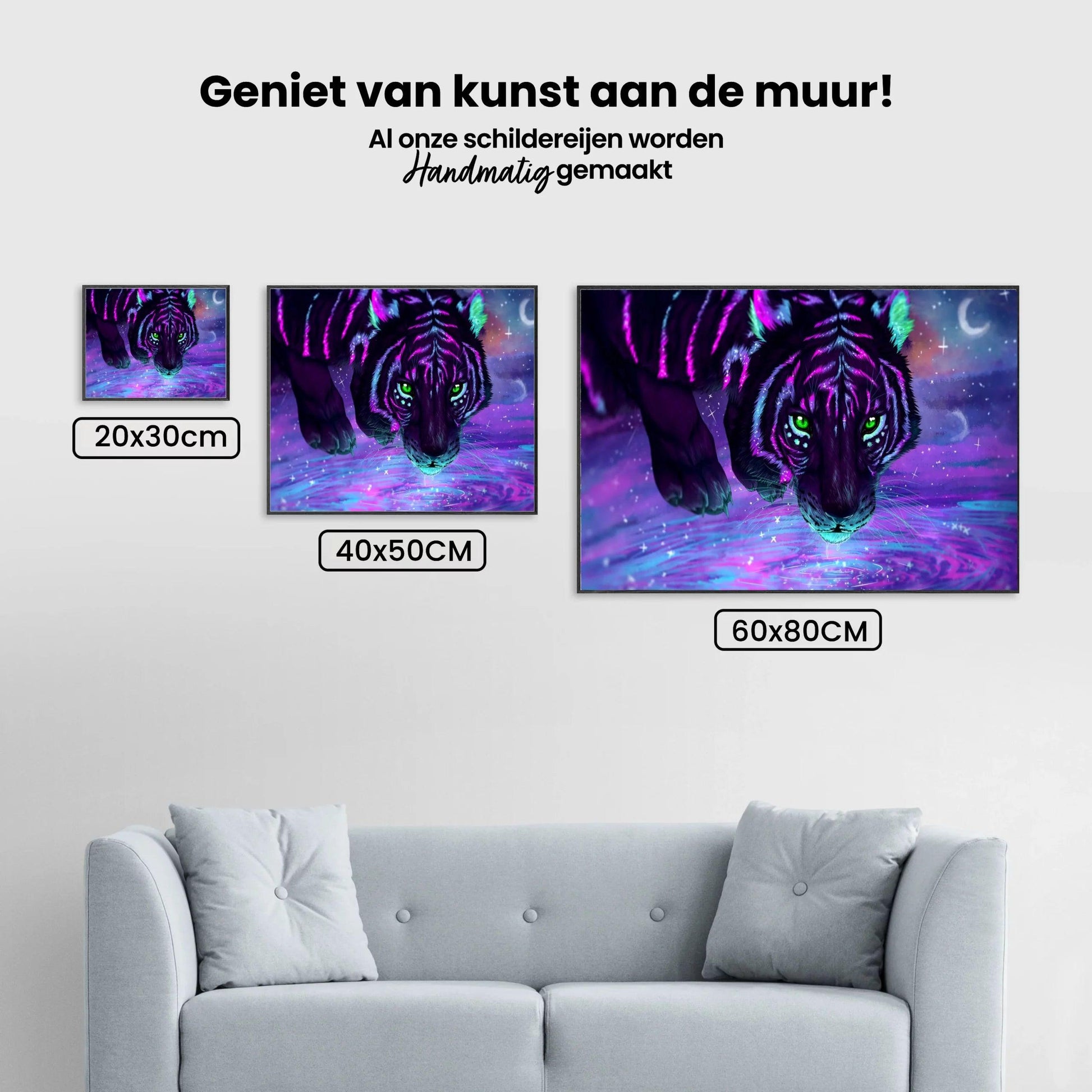 Diamond Painting Kleurrijke Tijger - SEOS Shop ®