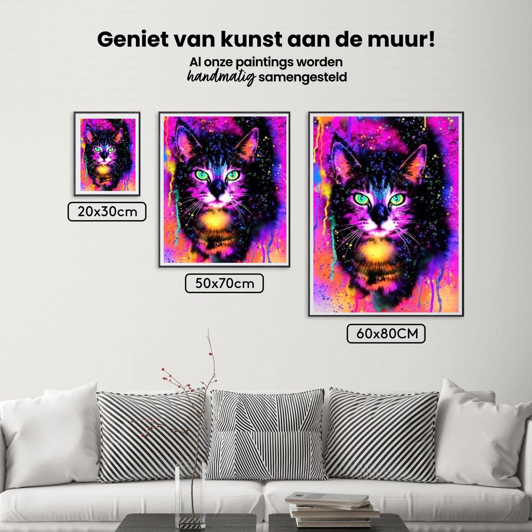 Diamond Painting Kleurrijke kat - SEOS Shop ®