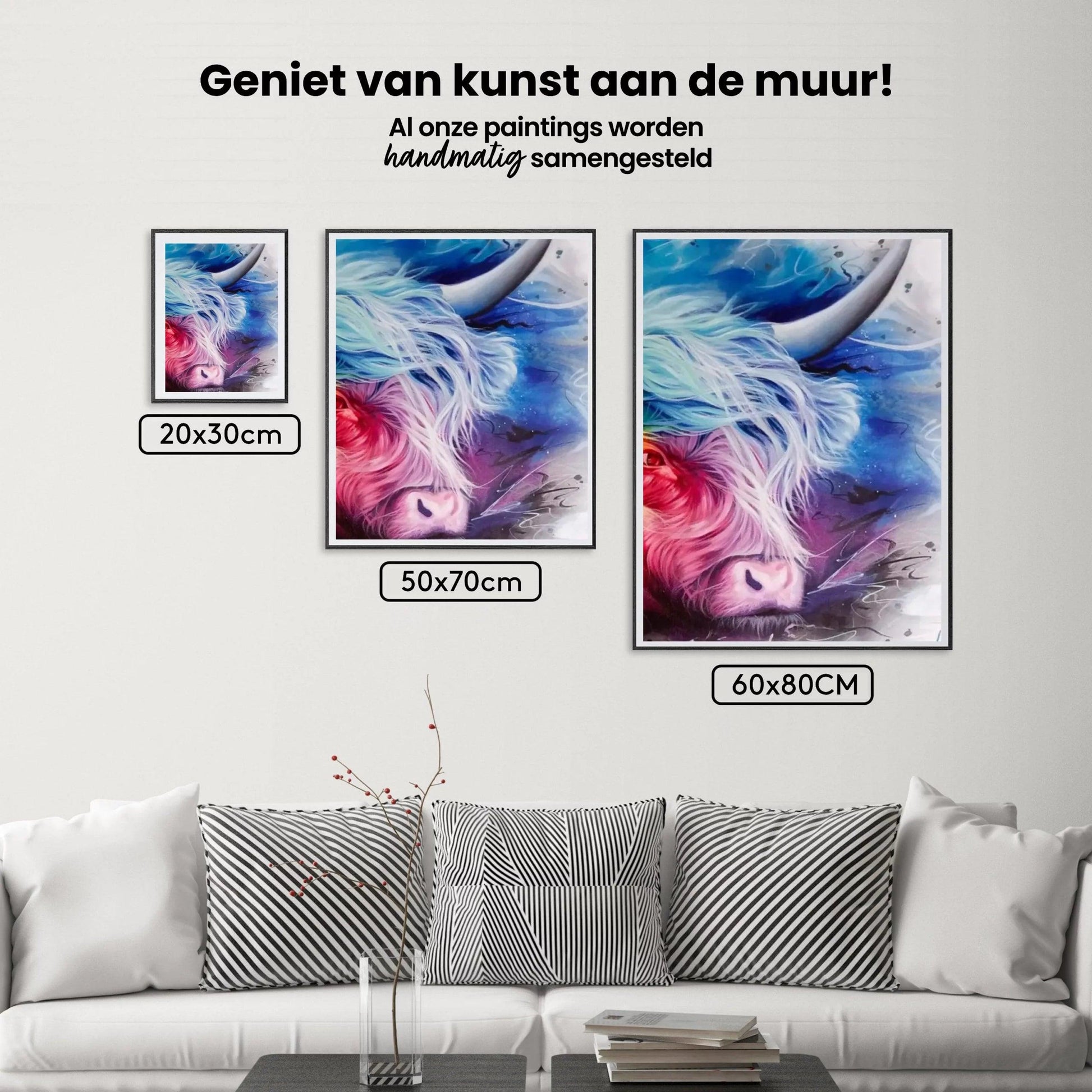 Diamond Painting Kleurrijke schotse hooglander - SEOS Shop ®
