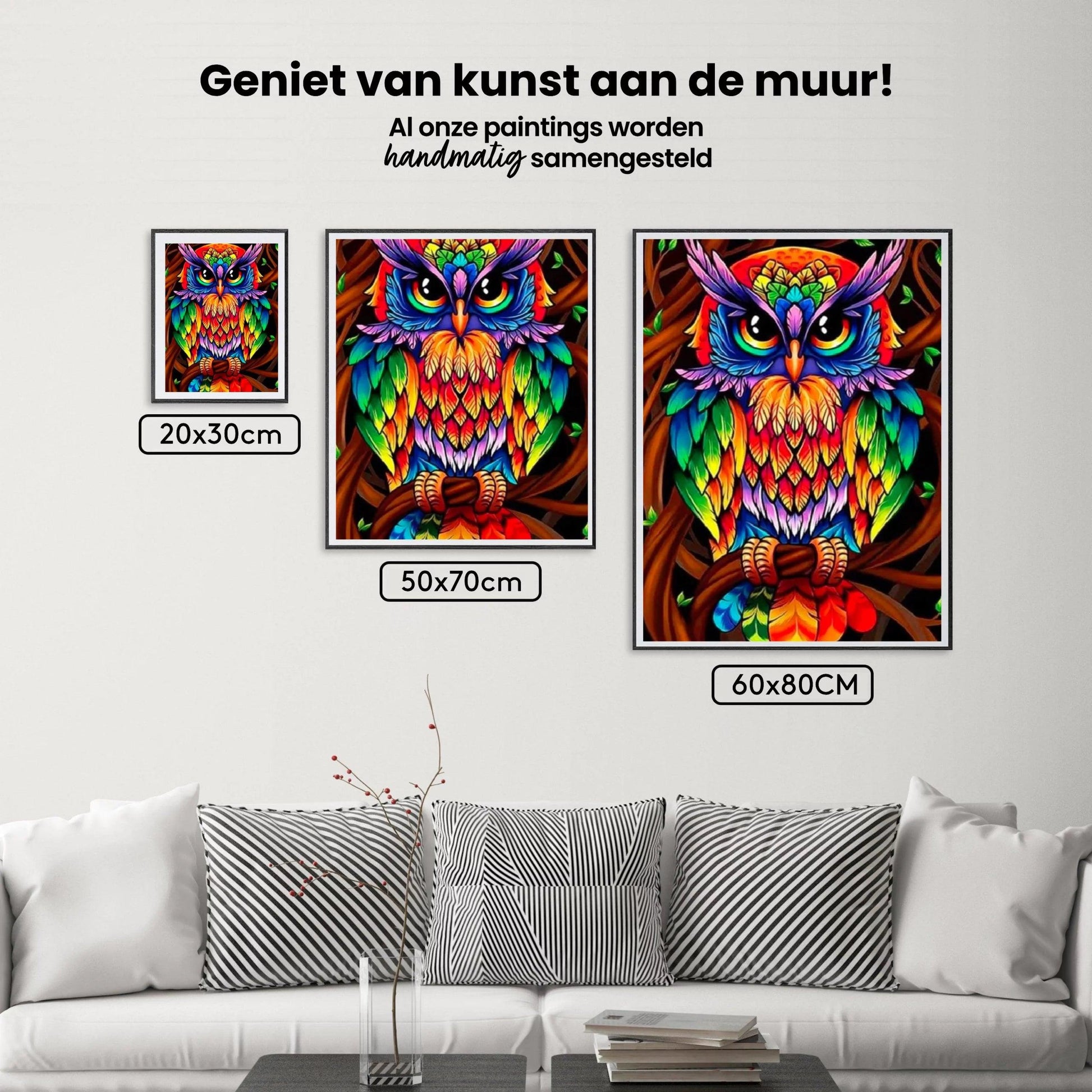 Diamond Painting Kleurrijke uil - SEOS Shop ®