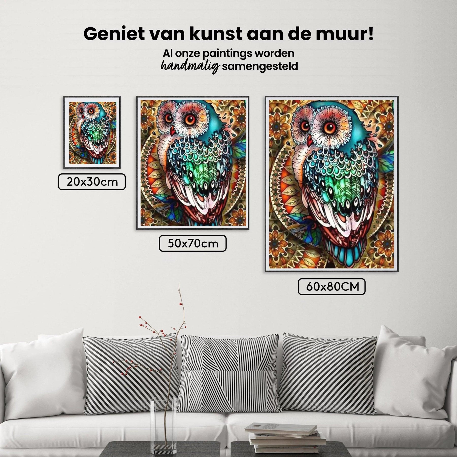 Diamond Painting Kleurrijke uil - SEOS Shop ®