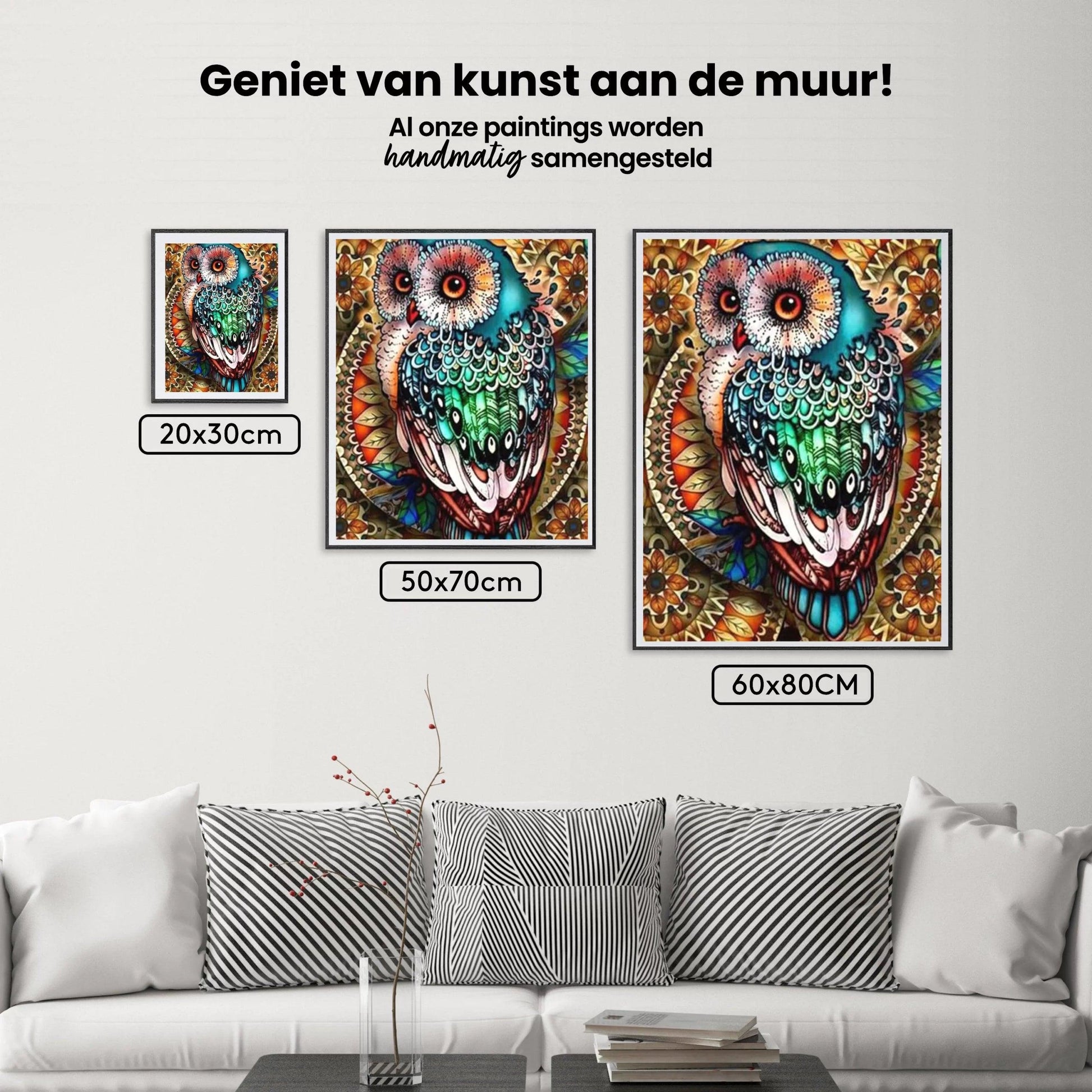 Diamond Painting Kleurrijke uil - SEOS Shop ®
