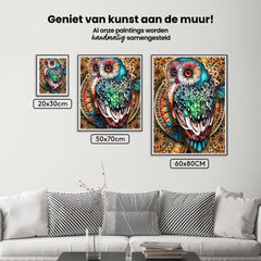 Diamond Painting Kleurrijke uil - SEOS Shop ®