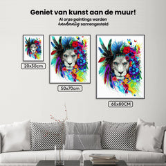 Diamond Painting Leeuw met veren - SEOS Shop ®