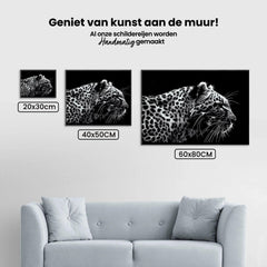 Diamond Painting Luipaard zwart wit - SEOS Shop ®