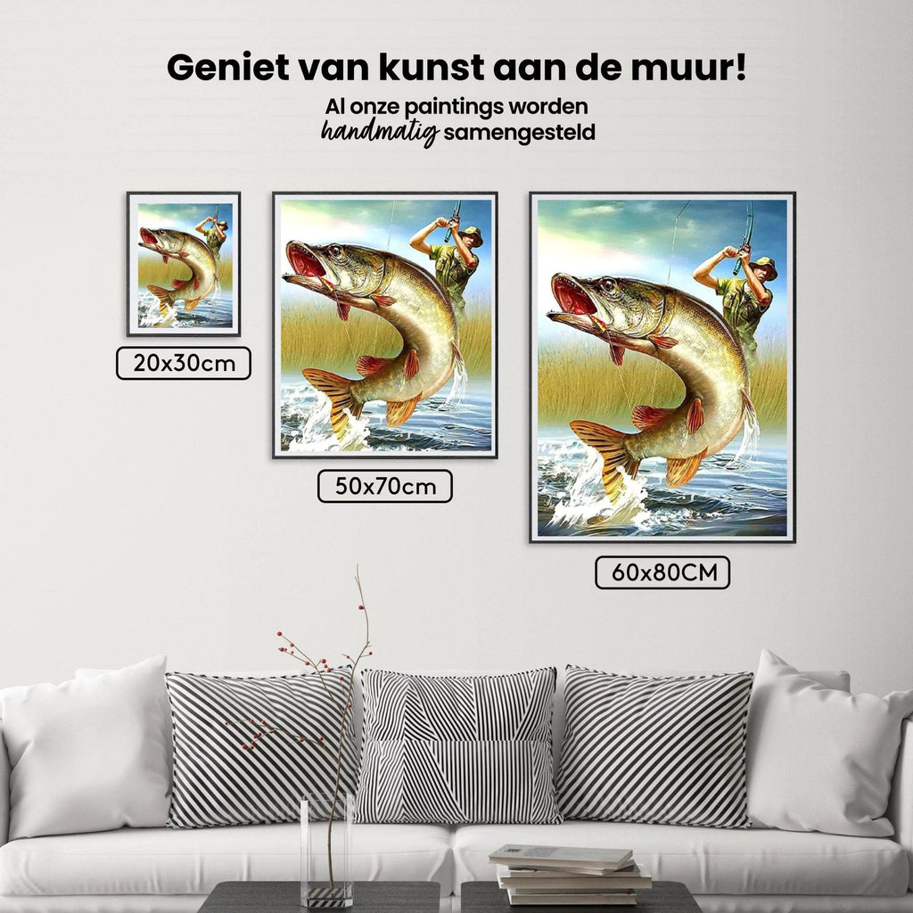 Diamond Painting Mannen vangen vis - SEOS Shop ®