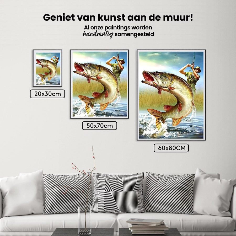 Diamond Painting Mannen vangen vis - SEOS Shop ®