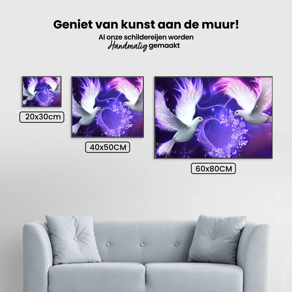 Diamond Painting Minnaar Paarse Duif - SEOS Shop ®