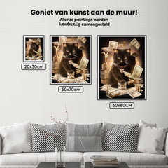 Diamond Painting Moderne zwarte kat - SEOS Shop ®