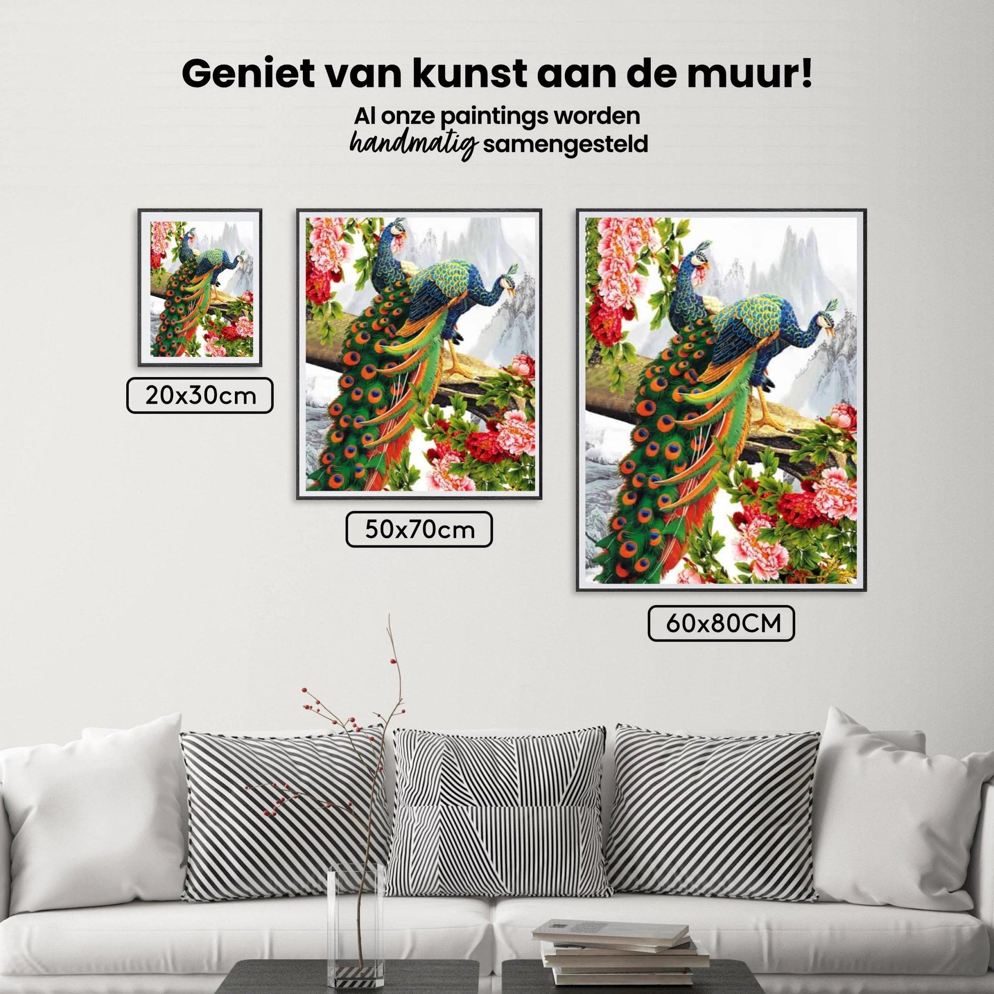 Diamond Painting Mooie pauw met bloem - SEOS Shop ®