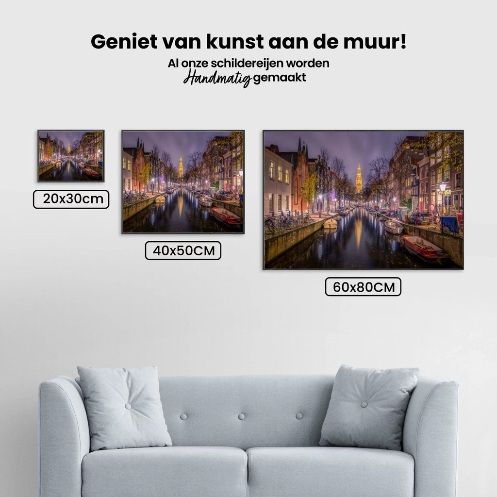 Diamond Painting Nederland Meerstad Nacht - SEOS Shop ®