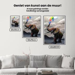 Diamond Painting Olifant met Kleuren explosie - SEOS Shop ®