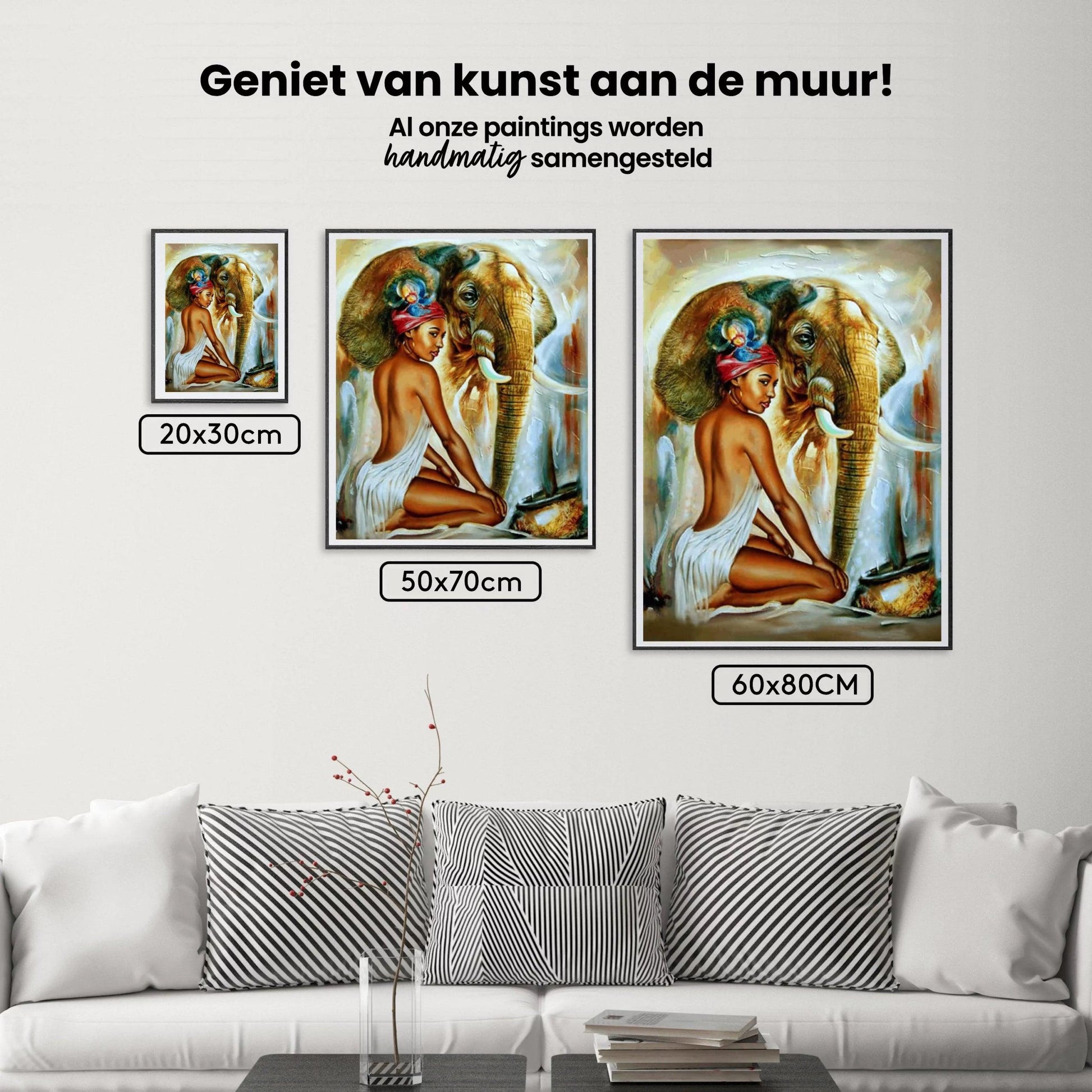 Diamond Painting Olifant met dame - SEOS Shop ®