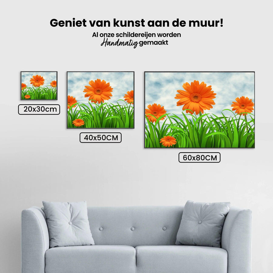 Diamond Painting Oranje Margrieten - SEOS Shop ®
