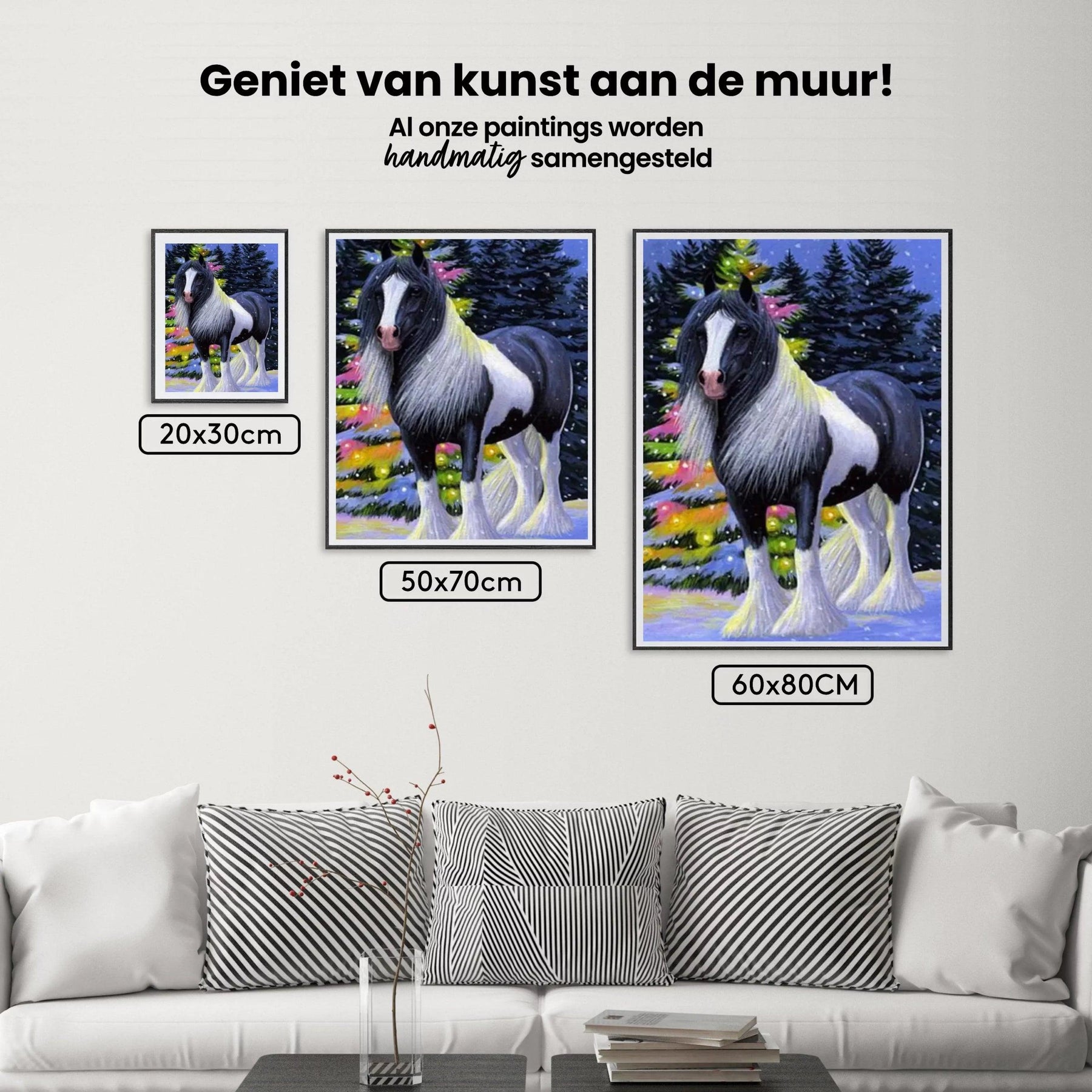 Diamond Painting Paard in de Sneeuw – detailbeeld 7