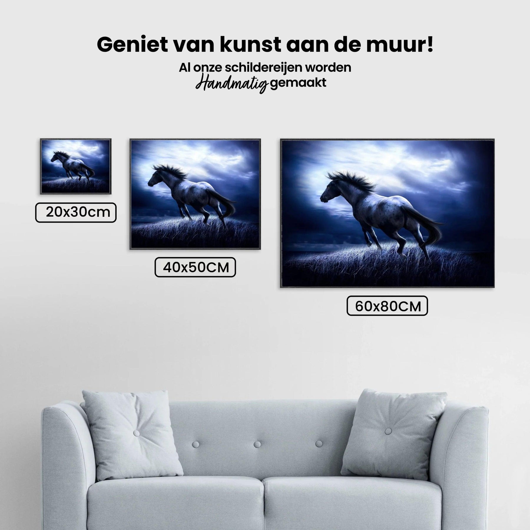 Diamond Painting Paard in het Donker – detailbeeld 7