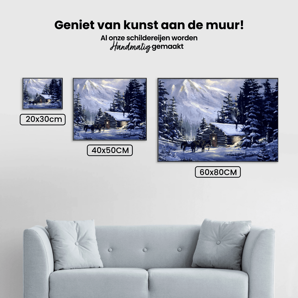 Diamond Painting Paarden bij hutje - SEOS Shop ®