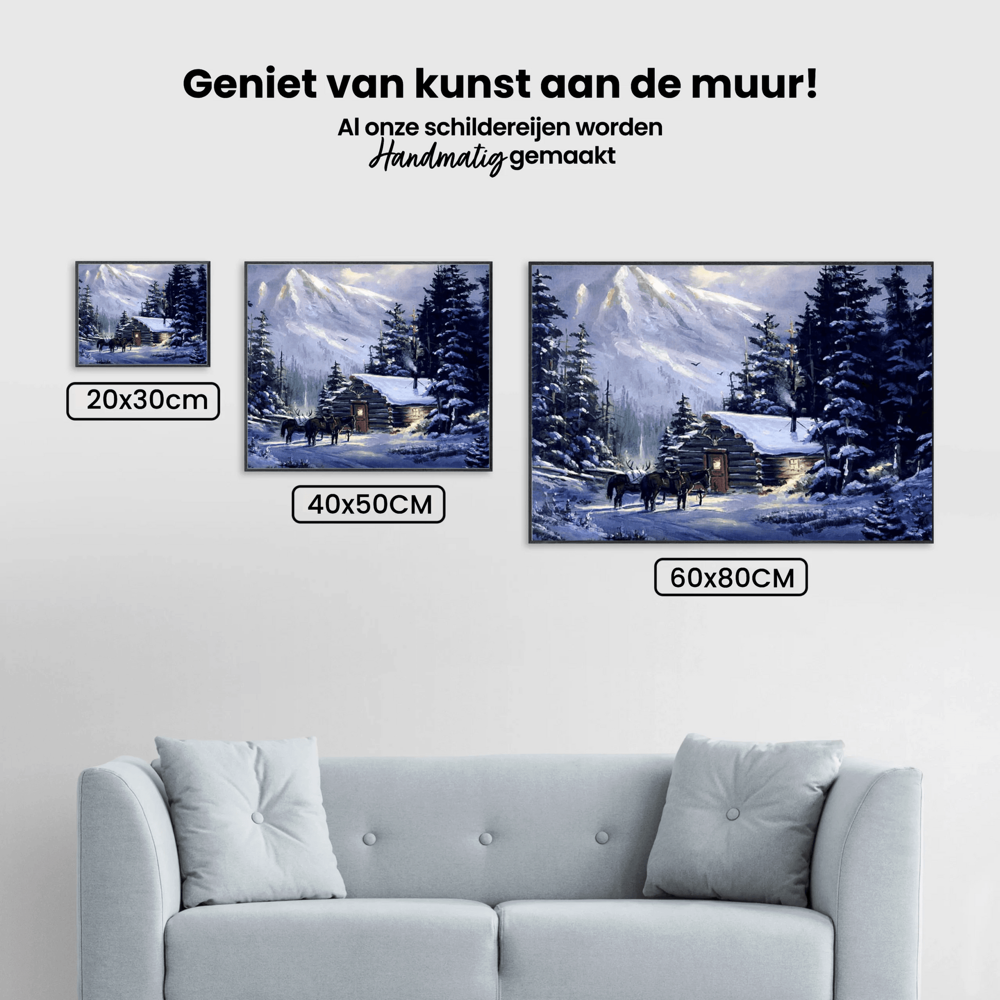 Diamond Painting Paarden bij hutje - SEOS Shop ®