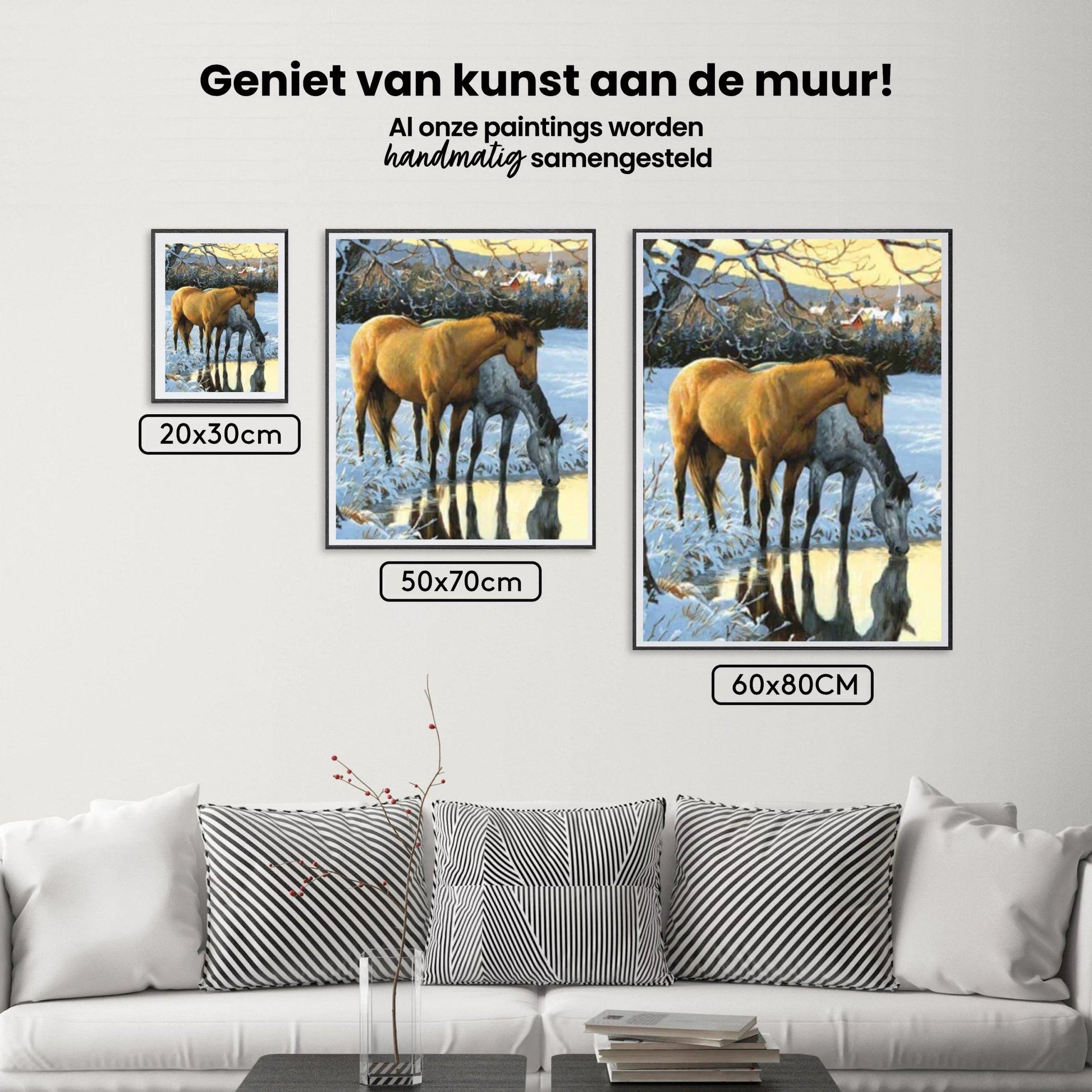 Diamond Painting Paarden drinken water - SEOS Shop ®