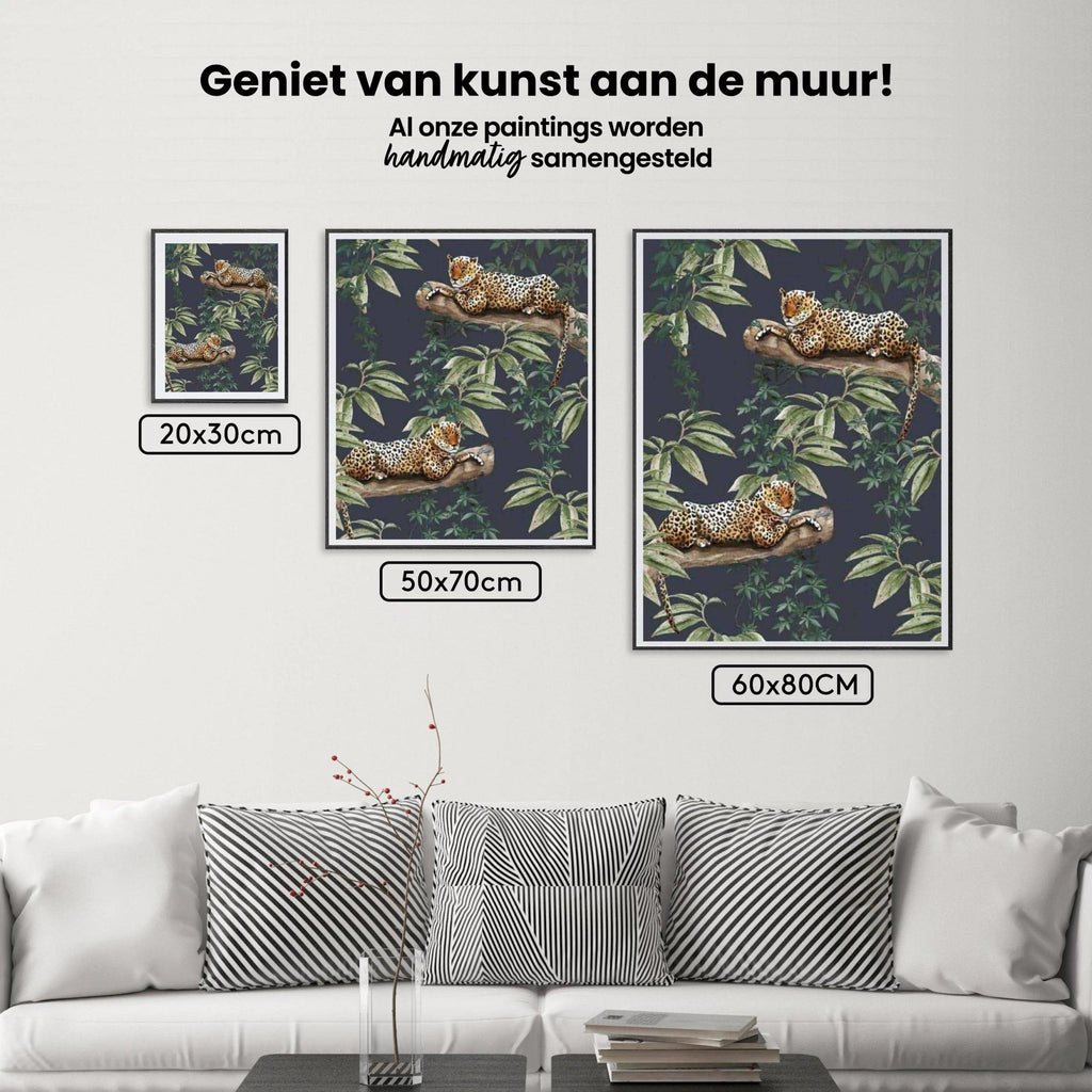 Diamond Painting Pakket Jachtluipaard op boom - SEOS Shop ®