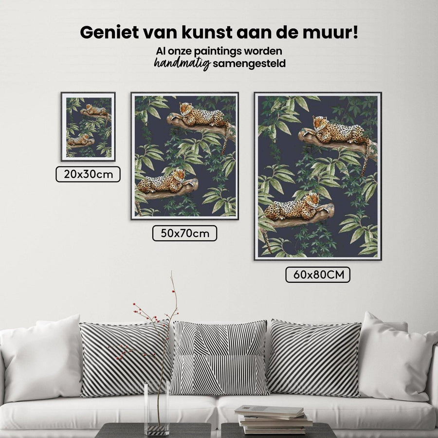 Diamond Painting Pakket Jachtluipaard op boom - SEOS Shop ®