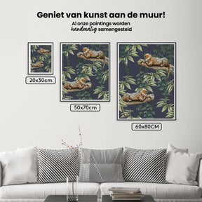 Diamond Painting Pakket Jachtluipaard op boom - SEOS Shop ®