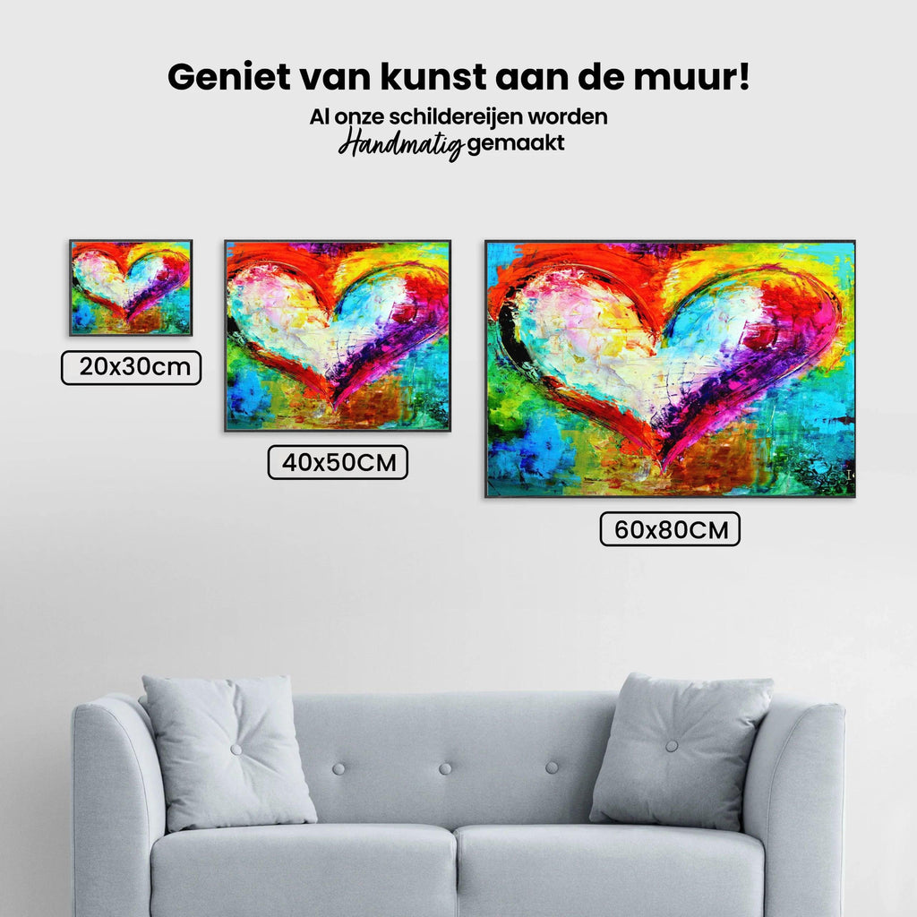 Diamond Painting Pakket Kleurrijk hart - SEOS Shop ®