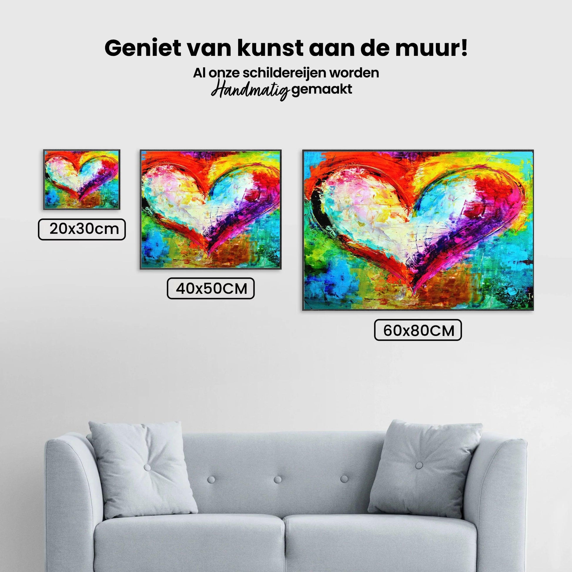 Diamond Painting Pakket Kleurrijk hart - SEOS Shop ®