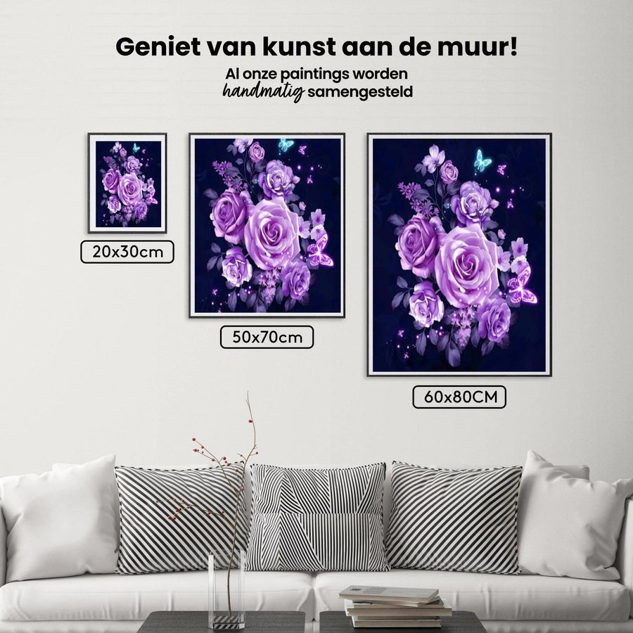 Diamond Painting Pakket Paarse Bloemen - SEOS Shop ®
