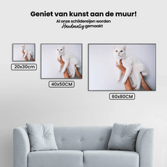 Diamond Painting Pakket Witte kat 45x30cm - SEOS Shop ®