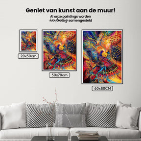 Diamond Painting Pakket kleurrijke Pauw - SEOS Shop ®