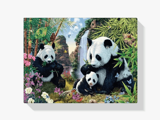 Diamond Painting Panda's eten bamboe - SEOS Shop ®