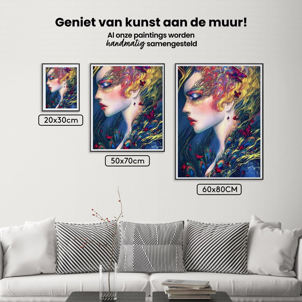 Diamond Painting Pauw en Vlinder Vrouwen - SEOS Shop ®