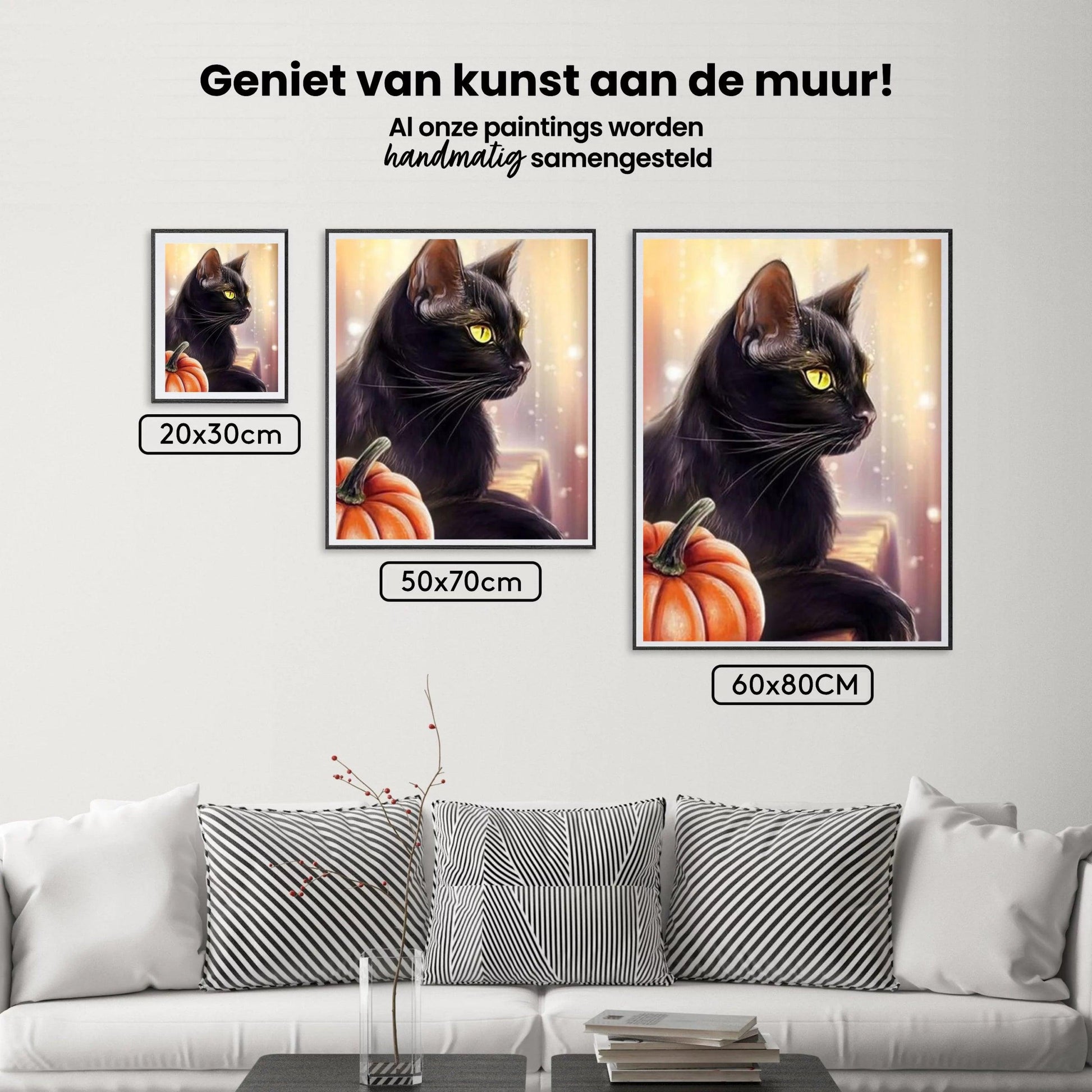 Diamond Painting Pompoen en Zwarte Kat - SEOS Shop ®