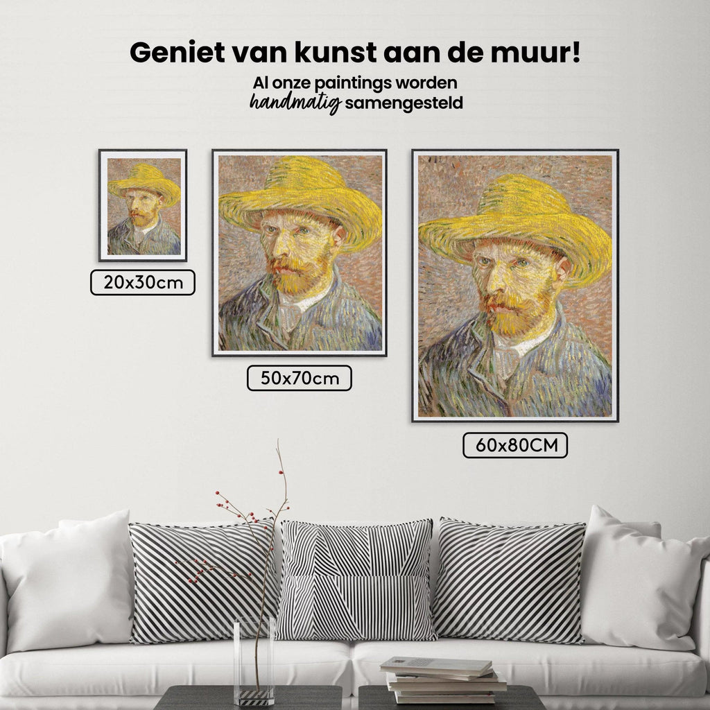 Diamond Painting Portret Vincent van Gogh met Strohoed - SEOS Shop ®