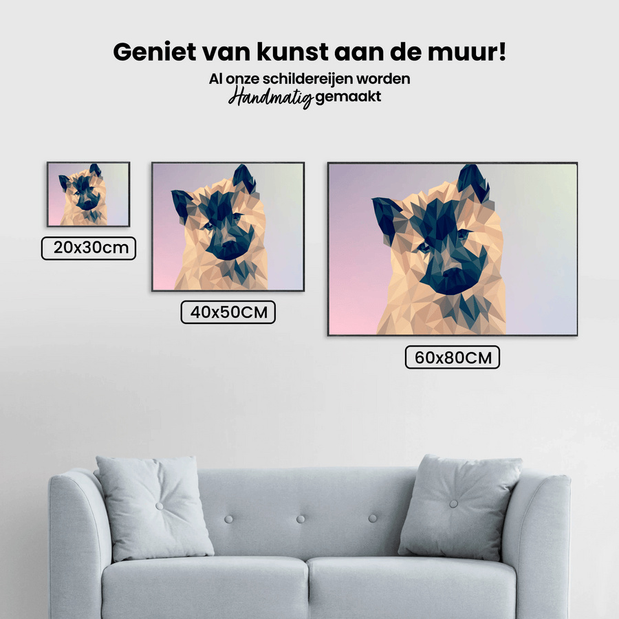 Diamond Painting Puppy Vector tekening - SEOS Shop ®