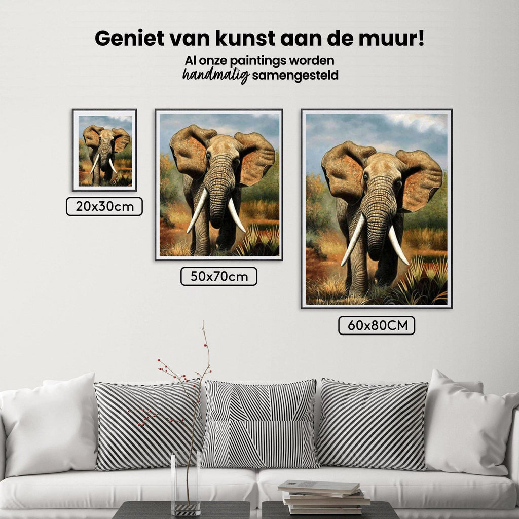 Diamond Painting Rennende Olifant - SEOS Shop ®