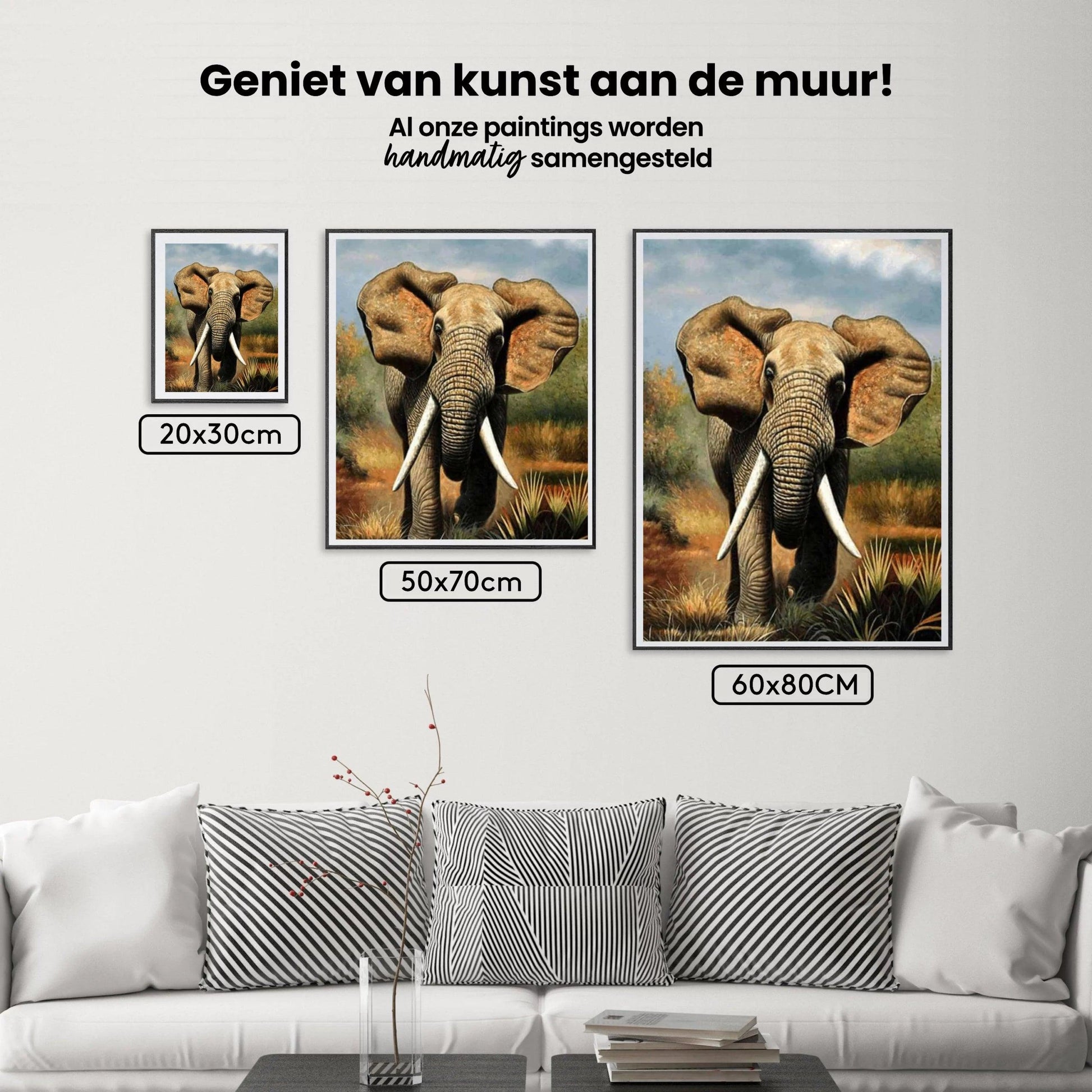 Diamond Painting Rennende Olifant - SEOS Shop ®