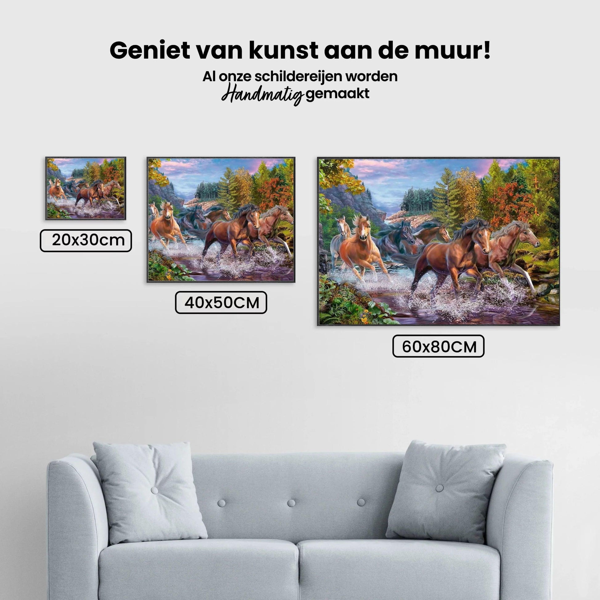 Diamond Painting Rennende paarden - SEOS Shop ®