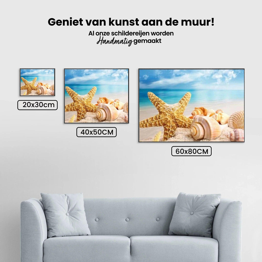 Diamond Painting Schelpen op strand – 40x50 cm – SEOS Shop ®